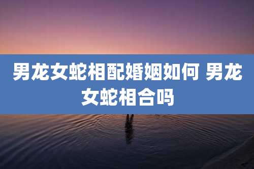 男龙女蛇相配婚姻如何 男龙女蛇相合吗
