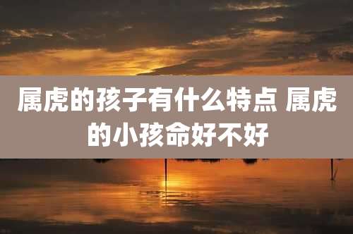 属虎的孩子有什么特点 属虎的小孩命好不好
