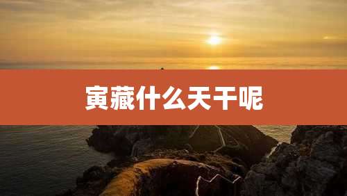 寅藏什么天干呢