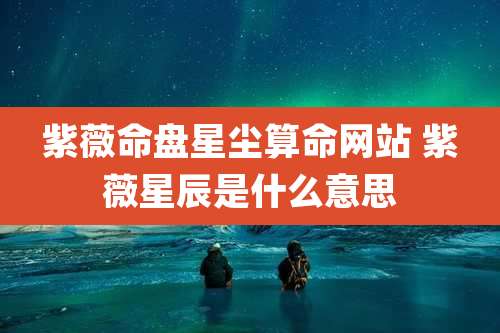 紫薇命盘星尘算命网站 紫薇星辰是什么意思