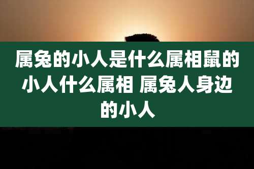 属兔的小人是什么属相鼠的小人什么属相 属兔人身边的小人