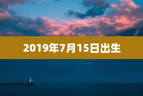 2019年7月15日出生