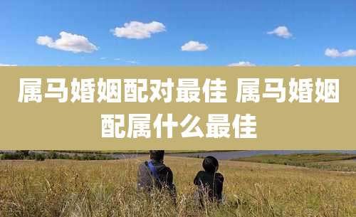 属马婚姻配对最佳 属马婚姻配属什么最佳