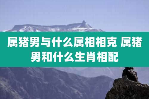 属猪男与什么属相相克 属猪男和什么生肖相配