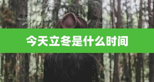 今天立冬是什么时间