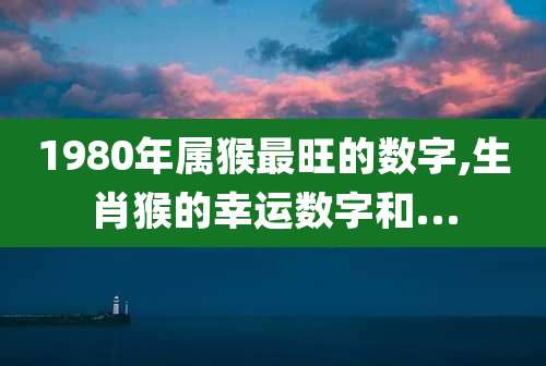 1980年属猴最旺的数字,生肖猴的幸运数字和...