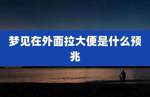 梦见在外面拉大便是什么预兆