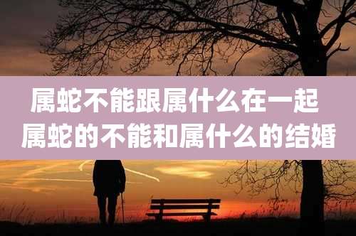 属蛇不能跟属什么在一起 属蛇的不能和属什么的结婚