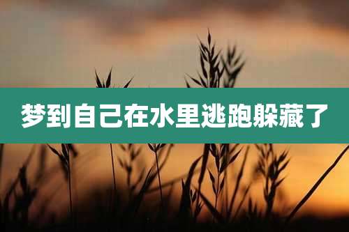 梦到自己在水里逃跑躲藏了
