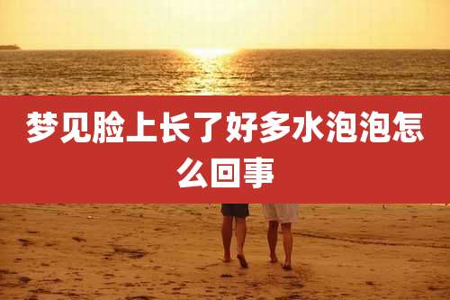 梦见脸上长了好多水泡泡怎么回事