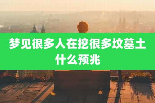 梦见很多人在挖很多坟墓土什么预兆