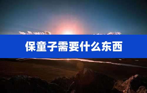 保童子需要什么东西
