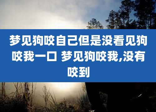 梦见狗咬自己但是没看见狗咬我一口 梦见狗咬我,没有咬到