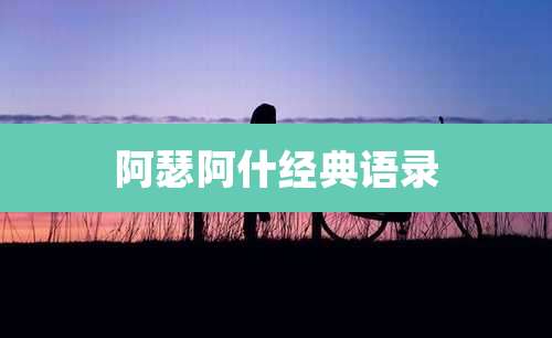 阿瑟阿什经典语录