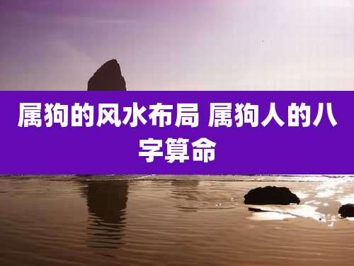 属狗的风水布局 属狗人的八字算命