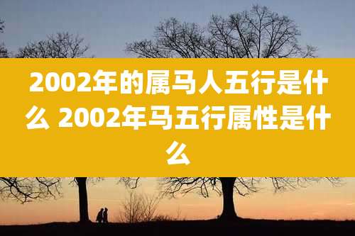 2002年的属马人五行是什么 2002年马五行属性是什么