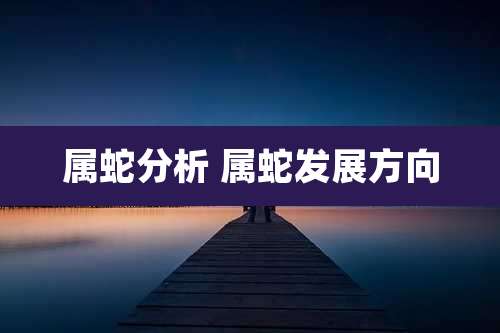 属蛇分析 属蛇发展方向