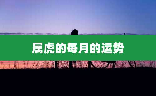 属虎的每月的运势