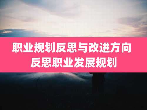 职业规划反思与改进方向 反思职业发展规划