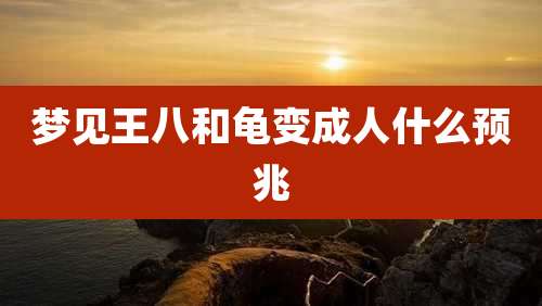 梦见王八和龟变成人什么预兆