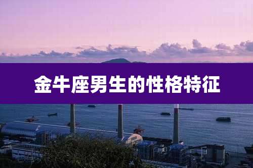金牛座男生的性格特征
