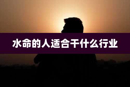 水命的人适合干什么行业