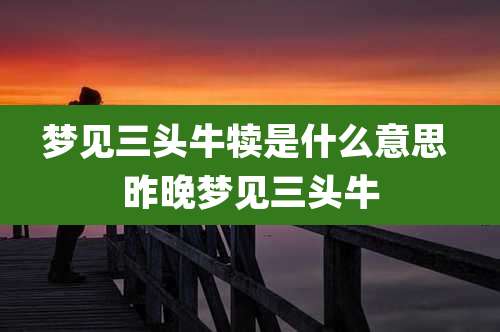 梦见三头牛犊是什么意思 昨晚梦见三头牛