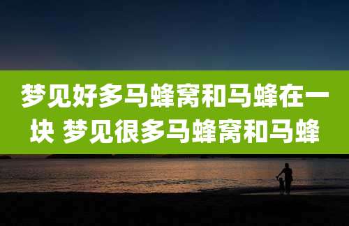 梦见好多马蜂窝和马蜂在一块 梦见很多马蜂窝和马蜂