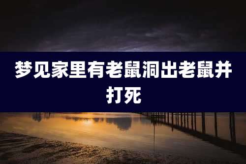 梦见家里有老鼠洞出老鼠并打死