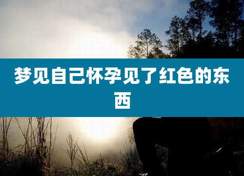 梦见自己怀孕见了红色的东西