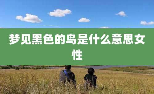 梦见黑色的鸟是什么意思女性