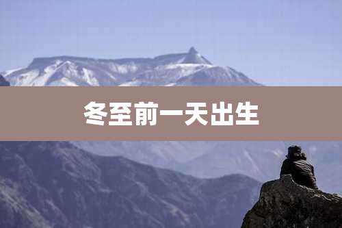 冬至前一天出生