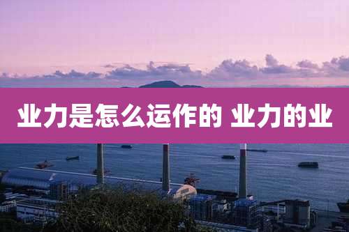 业力是怎么运作的 业力的业