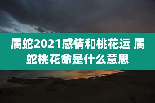 属蛇2021感情和桃花运 属蛇桃花命是什么意思