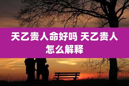 天乙贵人命好吗 天乙贵人怎么解释