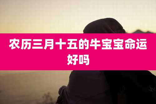农历三月十五的牛宝宝命运好吗