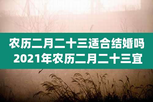农历二月二十三适合结婚吗 2021年农历二月二十三宜