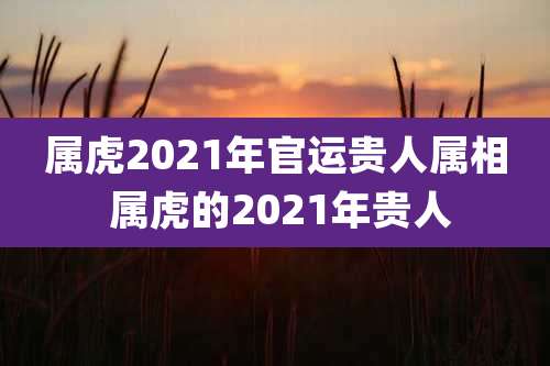 属虎2021年官运贵人属相 属虎的2021年贵人