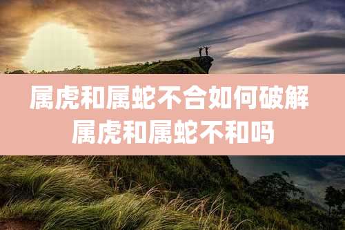 属虎和属蛇不合如何破解 属虎和属蛇不和吗