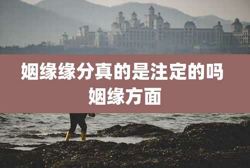 姻缘缘分真的是注定的吗 姻缘方面