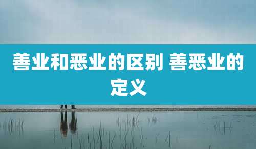 善业和恶业的区别 善恶业的定义