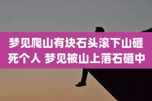 梦见爬山有块石头滚下山砸死个人 梦见被山上落石砸中