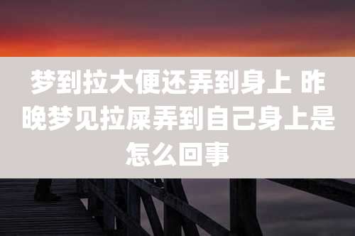 梦到拉大便还弄到身上 昨晚梦见拉屎弄到自己身上是怎么回事