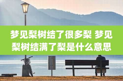 梦见梨树结了很多梨 梦见梨树结满了梨是什么意思