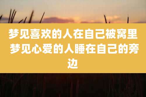 梦见喜欢的人在自己被窝里 梦见心爱的人睡在自己的旁边