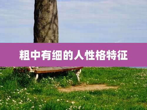 粗中有细的人性格特征