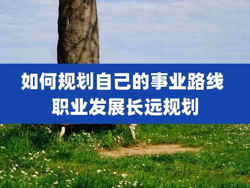 如何规划自己的事业路线 职业发展长远规划