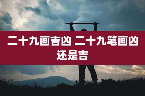 二十九画吉凶 二十九笔画凶还是吉