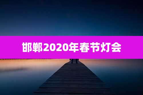 邯郸2020年春节灯会