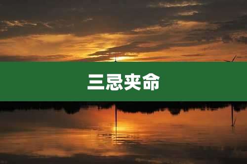 三忌夹命
